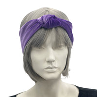 Lilac Velvet stretch Headband Boston Millinery
