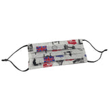 London Landmaark Face mask in 100% cotton cloth and adjustable ear elastics 