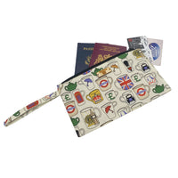 London Lovers Zipper Pouches with Wristlet