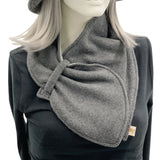 gray neck wrap scarf in gray fleece