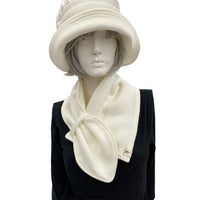 Winter White Cream neck wrap scarf
