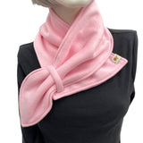Pink fleece neck wrap scarf Valentine