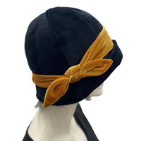 Stretch Velvet Bow Headband Burnt Orange | More Colors Available