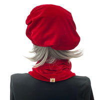 Velvet Beret and Matching Infinity Scarf | Choose Your Color