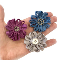 Satin Ribbon Flower Brooch