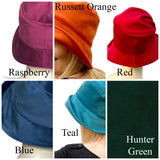 Wide Brim Velvet Derby Hat for Women