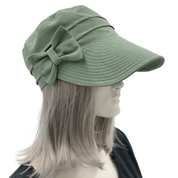 Cadet Cap with wide sun peak, Visor, walking summer hat sun protection 