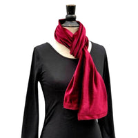 long velvet scarf handmade wine