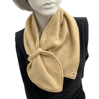 Boston Millinery fleece neck wrap scarf in camel