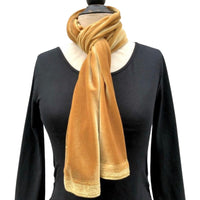 long velvet scarf handmade gold