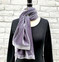 Red Velvet Scarf, Long Scarf, Available in many Colors, Handmade in the USA, Gift For best Friend Female