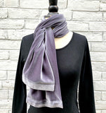 Red Velvet Scarf, Long Scarf, Available in many Colors, Handmade in the USA, Gift For best Friend Female