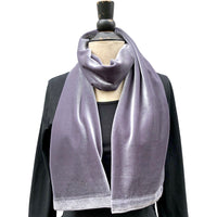 Velvet Scarf, Mod Scarf in Black Velvet  or Choose Your Color, Made in USA, Handmade Gift Ideas for Her