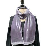 Velvet Scarf, Mod Scarf in Black Velvet  or Choose Your Color, Made in USA, Handmade Gift Ideas for Her