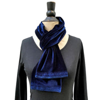 Velvet Scarf, Mod Scarf in Black Velvet  or Choose Your Color, Made in USA, Handmade Gift Ideas for Her
