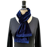 Velvet Scarf, Mod Scarf in Black Velvet  or Choose Your Color, Made in USA, Handmade Gift Ideas for Her