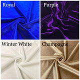 color chart for gold velvet bow head band royal purple winter white champagne Boston Millinery