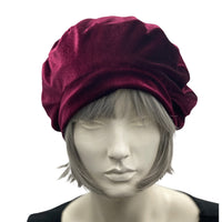 Velvet beret front view