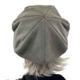 Baker Boy Hat, Newsboy Hat Women, handmade in soft warm fleece rear view