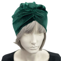 Turban Women, Handmade in Stretch Velvet , Choose Your Color, Chemo Headwear, Cocktail Hat