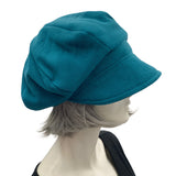 Newsboy Hat Women, Newsboy Cap in Black Fleece or Choose Your Color, Winter Hat Women, Handmade in the USA