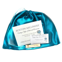 Boston Millinery , satin hat bag Handmade in USA