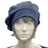 Berets for Women in Soft Navy Blue Stretch Jersey, or Choose your Color, Summer Hats Women, Handmade in the USA