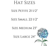 Hat sizings chart for women, Boston Millinery Handmade in the USA