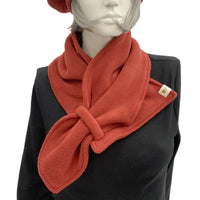 Neck Scarf in Winter Fleece, Womens Scarves in Burgundy or Choose your Color, Stocking Stuffer, Farewell Gift for Co Worker