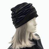1920s Cloche Hats, Comfortable Velvet Satin Lined Beanie, Chemo Headwear, Winter Hat Women, Handmade in USA