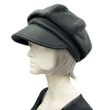 Newsboy Winter Hat, Baker Boy Cap, Burgundy Fleece Hat or Choose Your Color, Gift for Best Friend Female, Handmade in USA
