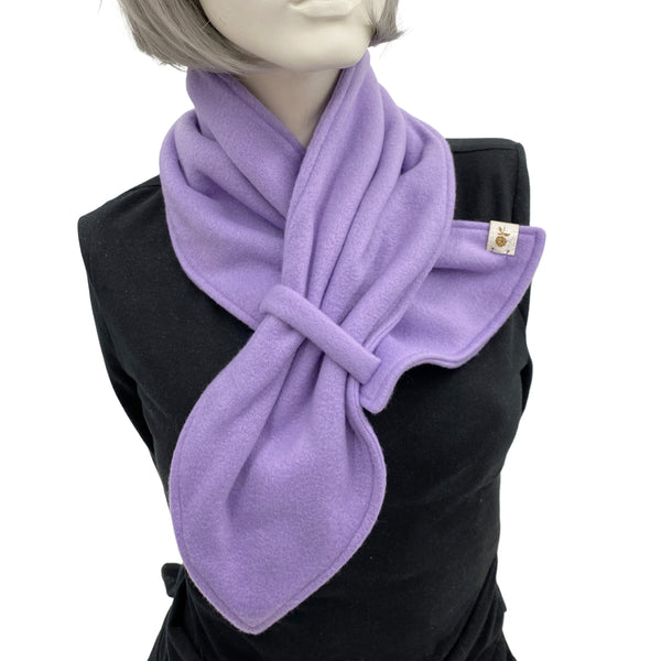 Neck Warmer Women, Fleece Scarf, Lilac or Choose Your Color, Thinking of You Gift, Handmade in USA