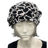 Beret Women, Leopard Print Brown and Cream, Summer Hats Women, Handmade in the USA