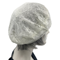 White Lace Beret, Wedding Hat, Summer Hats Women, Handmade in the USA