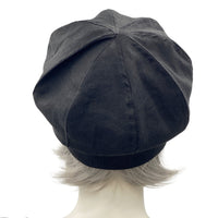 Berets For Women, Linen Hat in Black, Red or Off White, Lightweight Satin Lined Chemo Headwear, Handmade in the USA