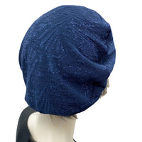 Beret Hats For Women, Blue Sparkle Evening Hat, Chemo Headwear, Special Occasion, Handmade in the USA