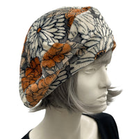 Beret Hats for Women, Floral fleece Satin Lined Hat, Handmade in the USA