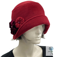 Fleece Cloche Hat, Winter Hats Women, Burgundy or Choose Your Color, Unique Gift, Chemo Headwear, Handmade in the USA