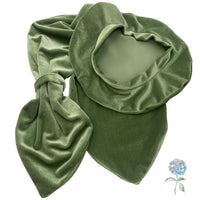 Green Beret Hat, Sage Green Velvet Beret and Neck Warmer Women, Best Friend Birthday Gifts, Handmade in the USA