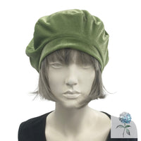 Black Velvet Beret, Hat and Scarf Set, or Sage Green Beret and Neck Warmer Women, Best Friend Birthday Gifts, Handmade in the USA