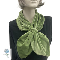 Black Velvet Beret, Hat and Scarf Set, or Sage Green Beret and Neck Warmer Women, Best Friend Birthday Gifts, Handmade in the USA