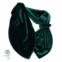 Velvet Beret, Green Hat Women, Satin Lined Hat, with Emerald Green Scarf, or Choose Your Color, Handmade in the USA