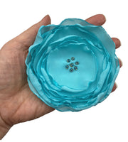 Chiffon rose brooches turquoise