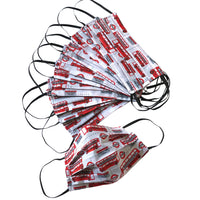 London Bus icon pattern face masks handmade USA