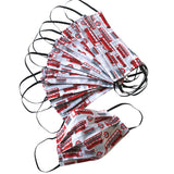 London Bus icon pattern face masks handmade USA